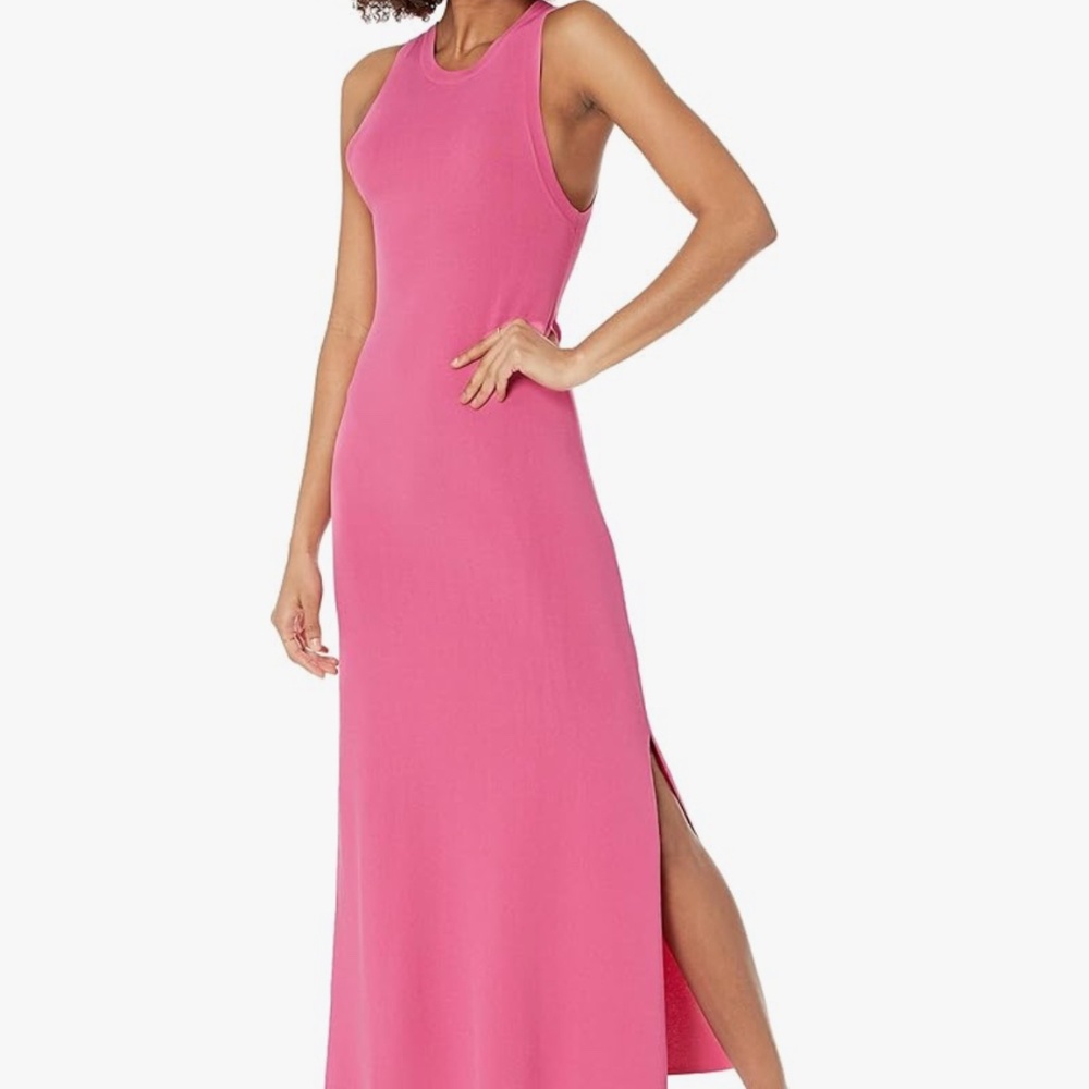 The Drop High Neck Side-Slit Maxi Sweater Dress